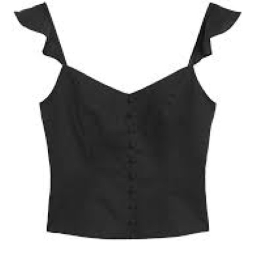 Banana Republic Linen-Cotton Crop Top